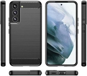 Силиконов гръб ТПУ Карбон за Samsung Galaxy S23 Plus SM-S916B черен 